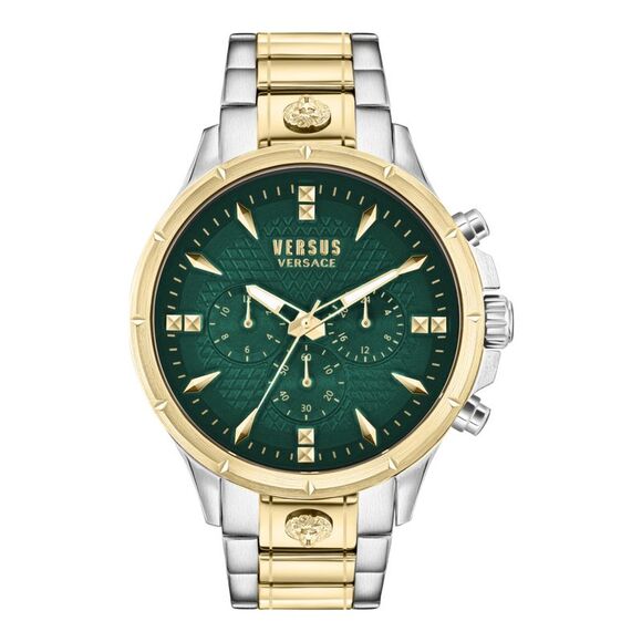 Versus Versace Chrono Lion Mordern Chronograph Watch Two Tone Mens